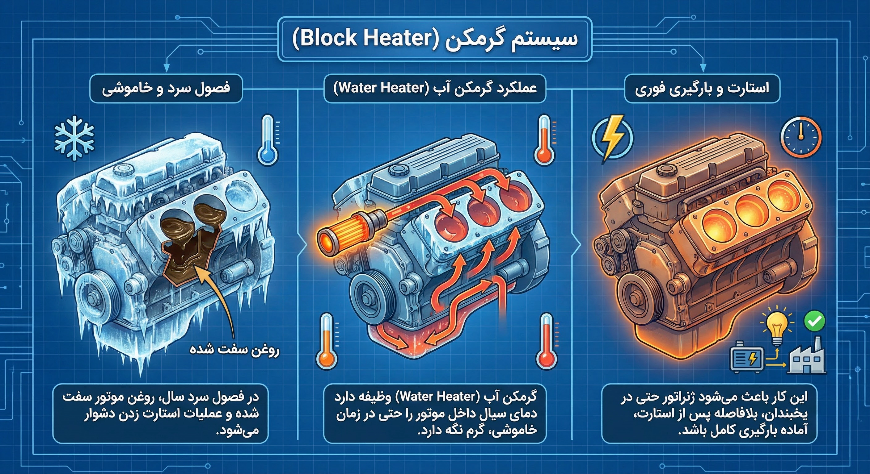 سیستم گرمکن (Block Heater)