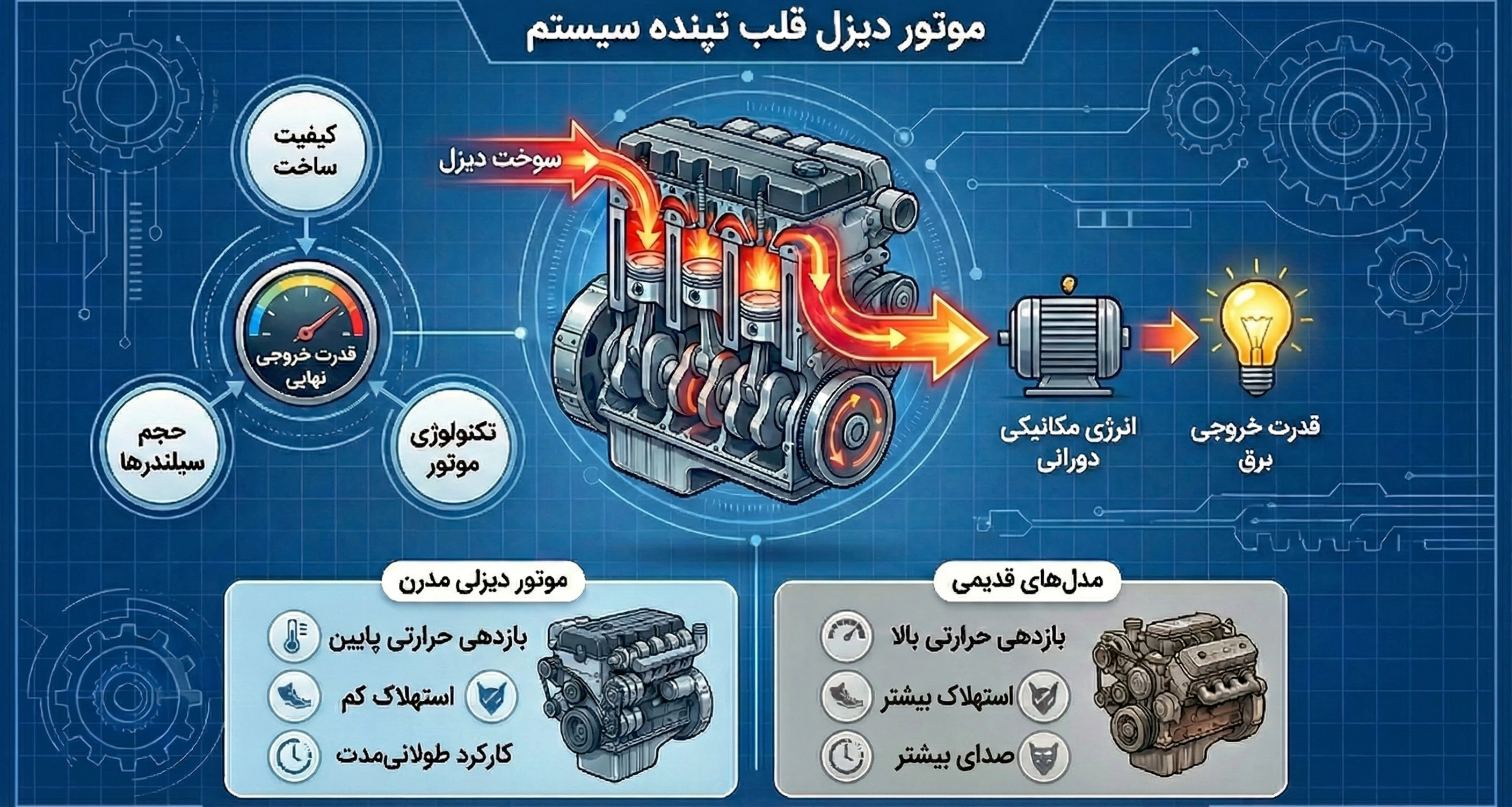 موتور دیزل (Diesel Engine)؛ قلب تپنده سیستم
