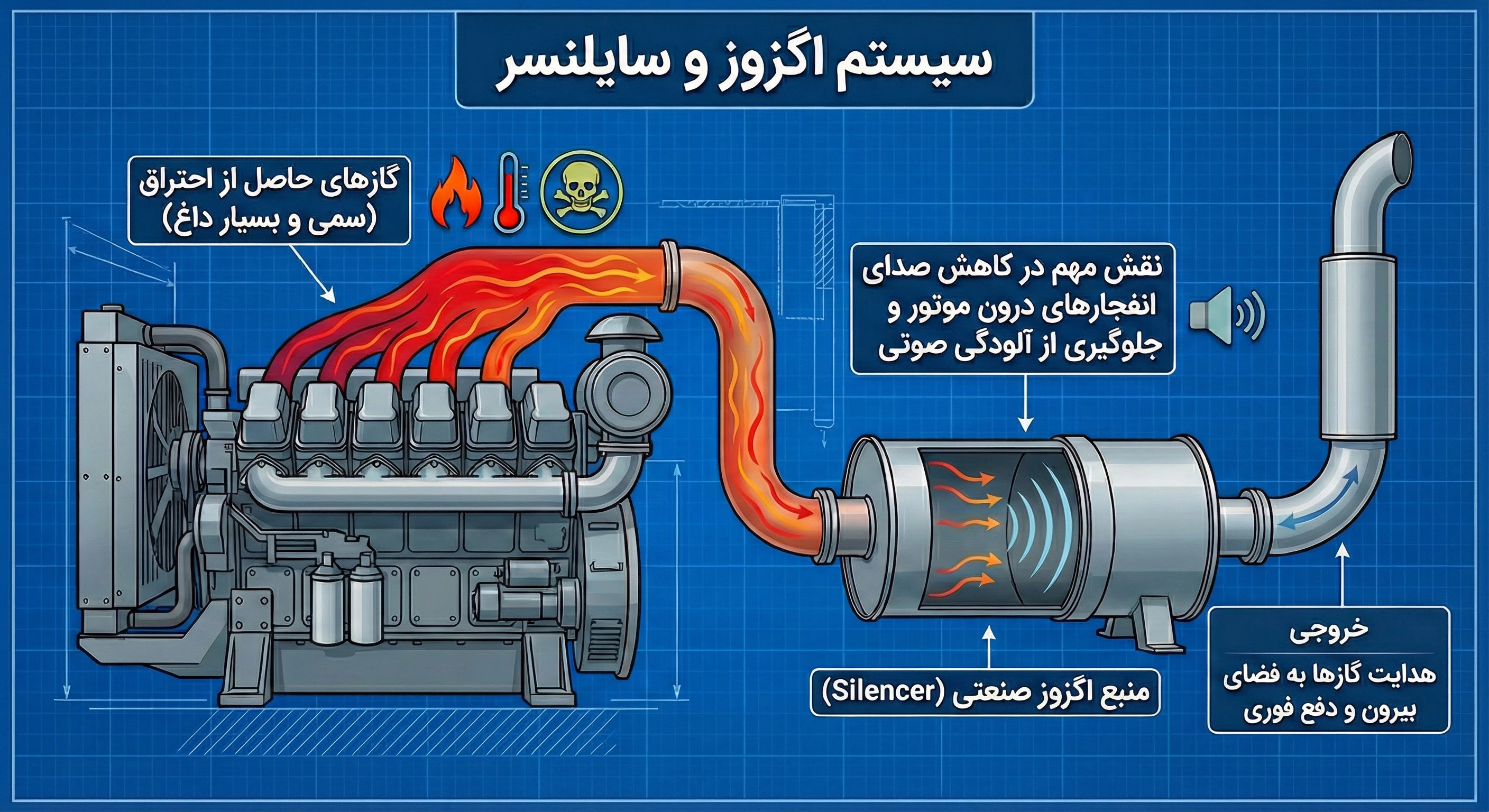 سیستم اگزوز و سایلنسر