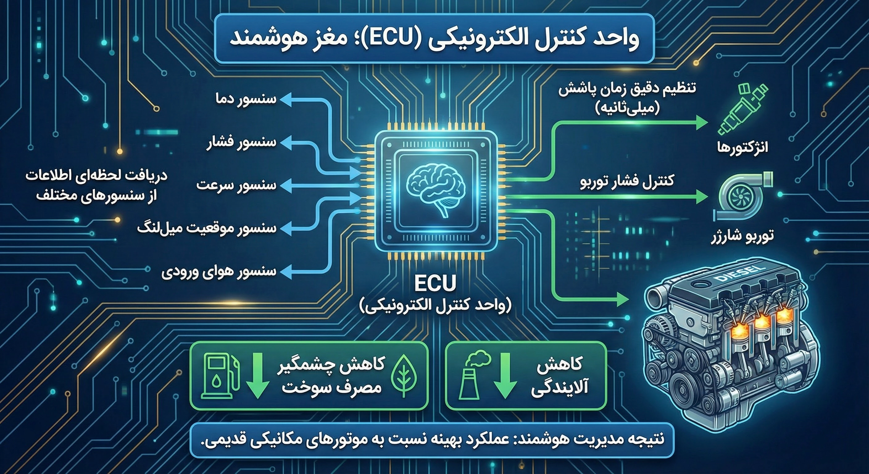 واحد کنترل الکترونیکی (ECU)؛ مغز هوشمند