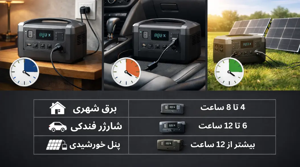 شارژ پاور استیشن با پنل خورشیدی: انرژی پاک و مستقل